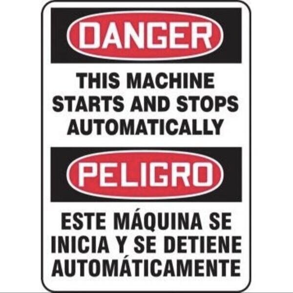 Accuform BILINGUAL OSHA DANGER Safety Sign THIS SBMEQM152XT - main